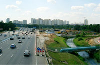 фото: Строительство развязки Путилковского шоссе и МКАД (опубликовано 09.08.2005)
