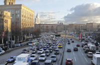 фото: Пробка на Ленинградском шоссе (опубликовано 11.03.2012)