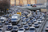 фото: Пробка на Ленинградском шоссе (опубликовано 11.03.2012)